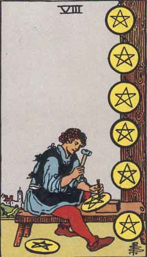 Pentacles Eight*